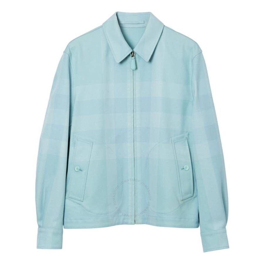 Burberry Harrington Reversible Check Print Jacket In Blue