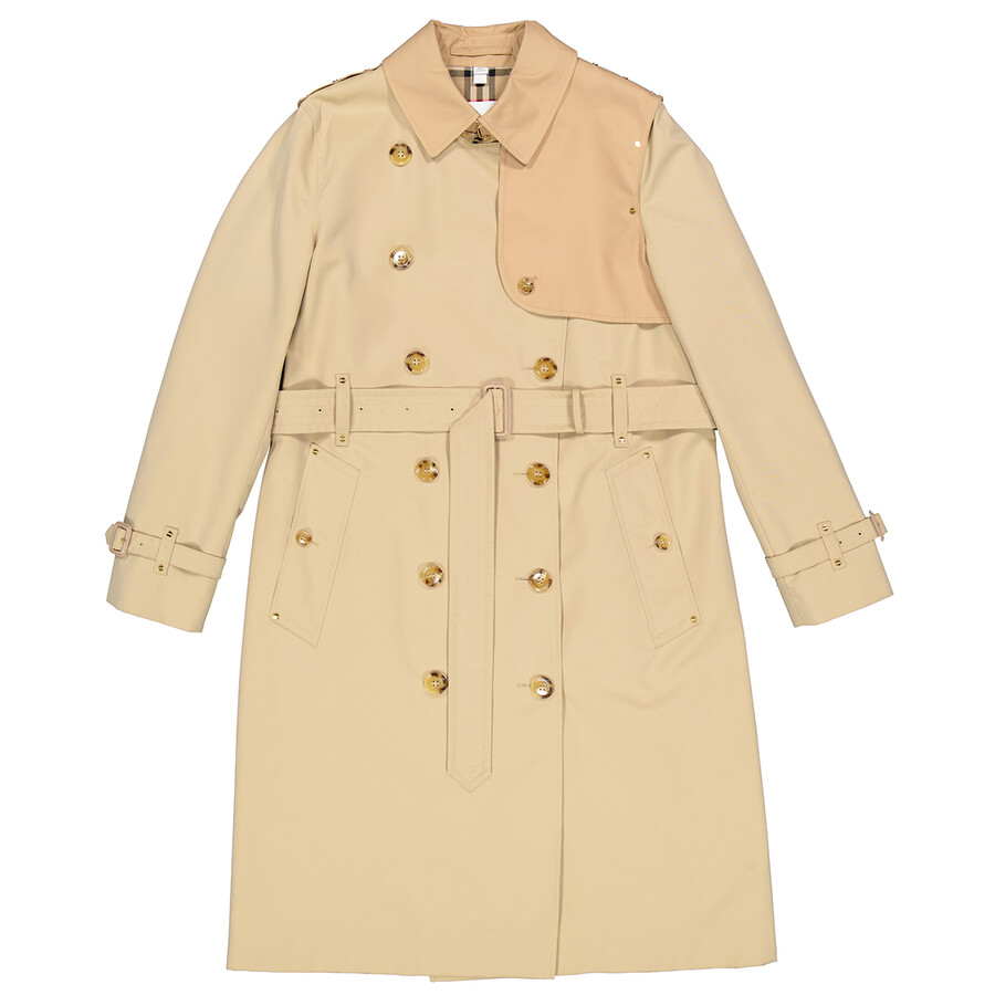 Burberry Herne Double-breasted Two-tone Cotton Gabardine Trench Coat ...