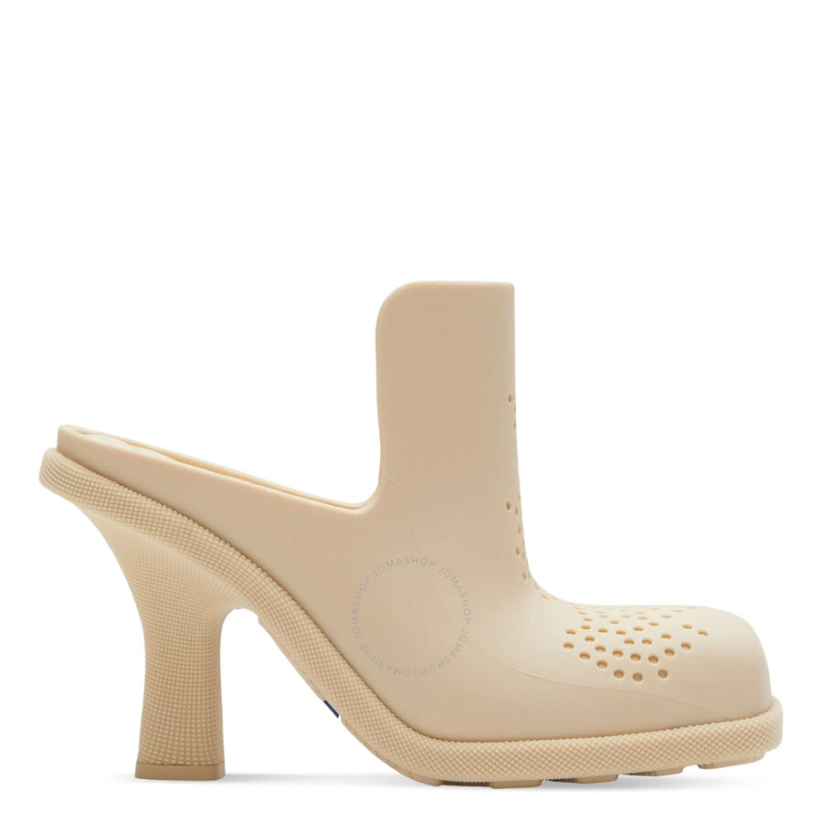 Burberry Highland Equestrian Knight Square-Toe Mules, Brand