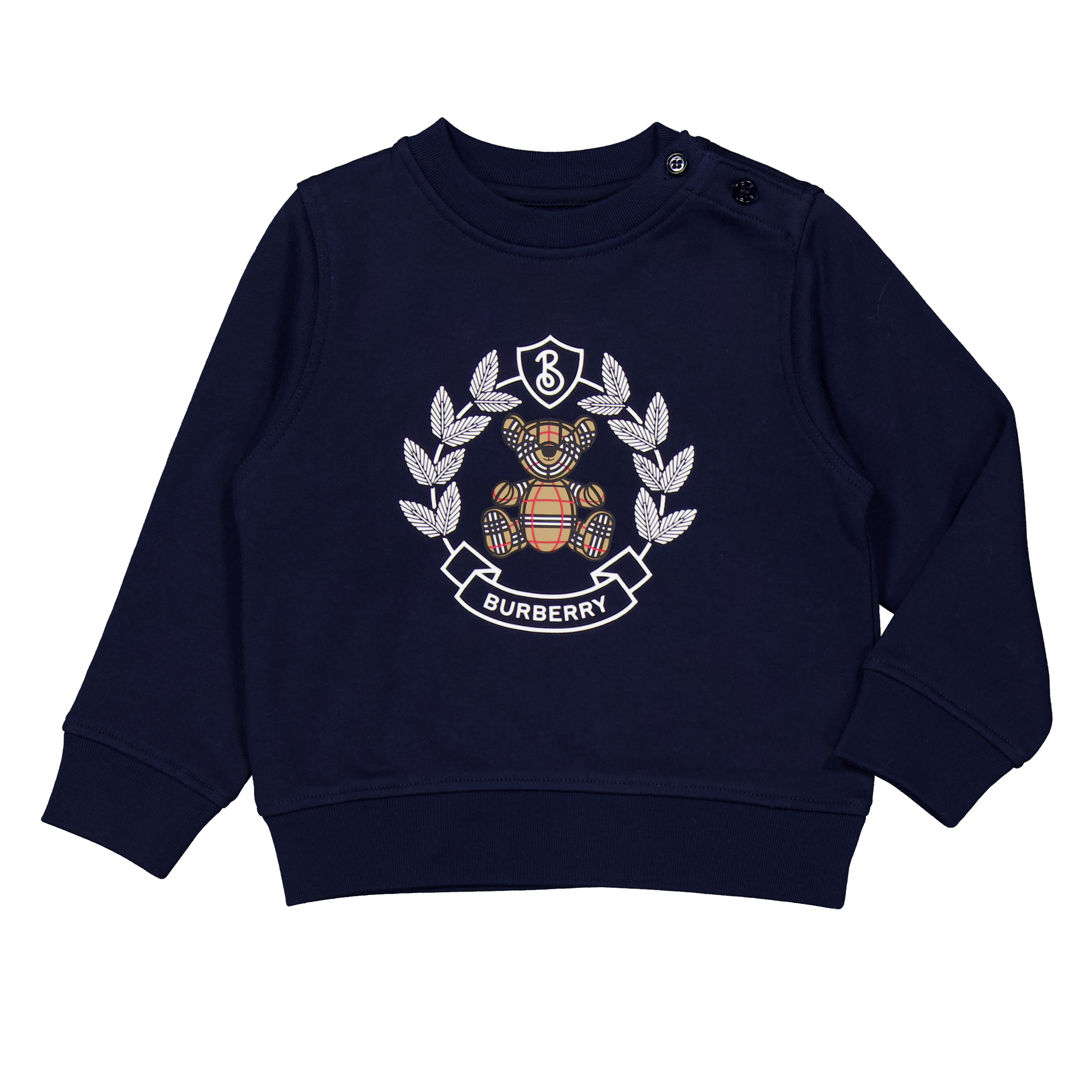 Burberry Infant Crest Bear Cotton Sweatshirt In Blue