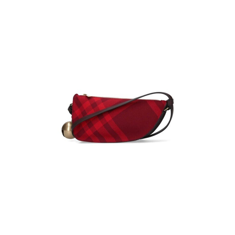 Burberry Ip Check Short Shoulder Bag In Red