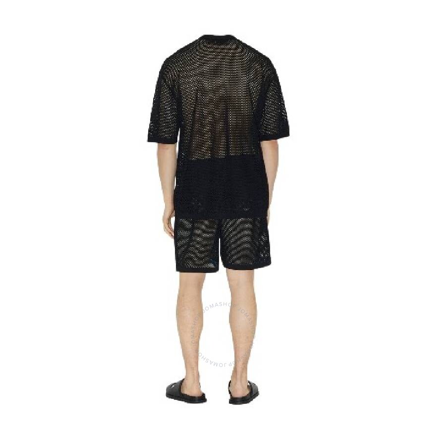 Burberry Isaiah Crewneck Ekd T-shirt In Black