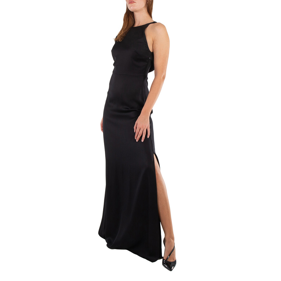 Jeanie Open-Back Sleeveless Silk Dress
