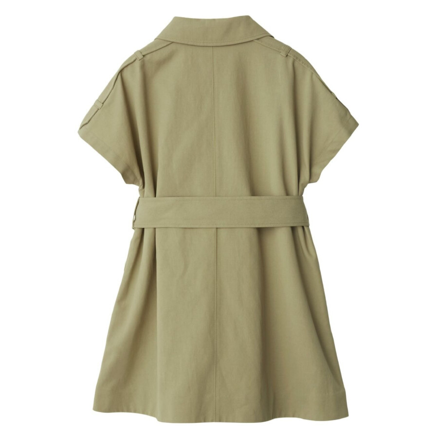 Burberry Kids Belted Waist Cotton-blend Trench Dress