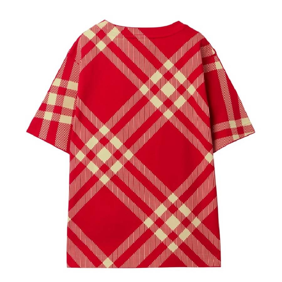 Burberry Kids Cedar Check Cotton T-shirt In Red