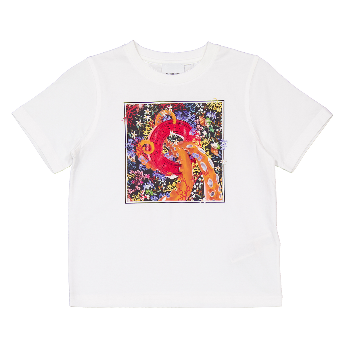 Burberry Cedar Daisy Kids Unnisex T Shirt In White