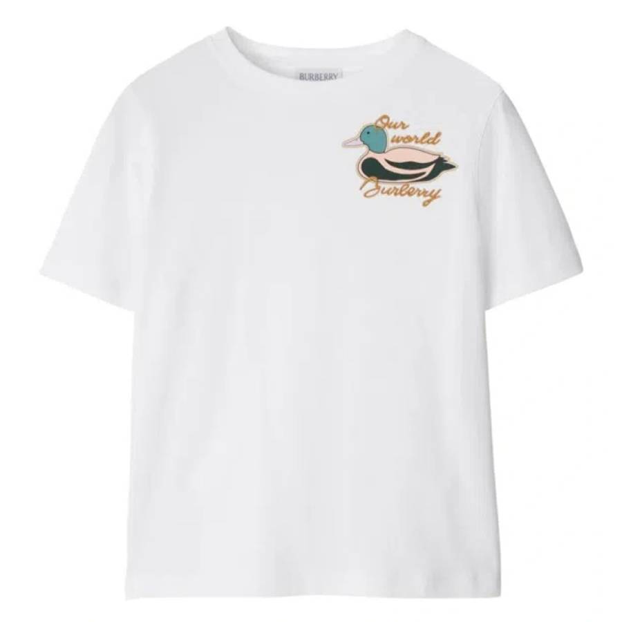 Burberry Kids Cedar Duck Print Cotton T-Shirt, Size 6Y 8100164