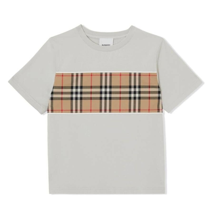 BURBERRY Tシャツ 6Y Burberry Kids Check Panel T-Shirt, Size 6Y 8065753