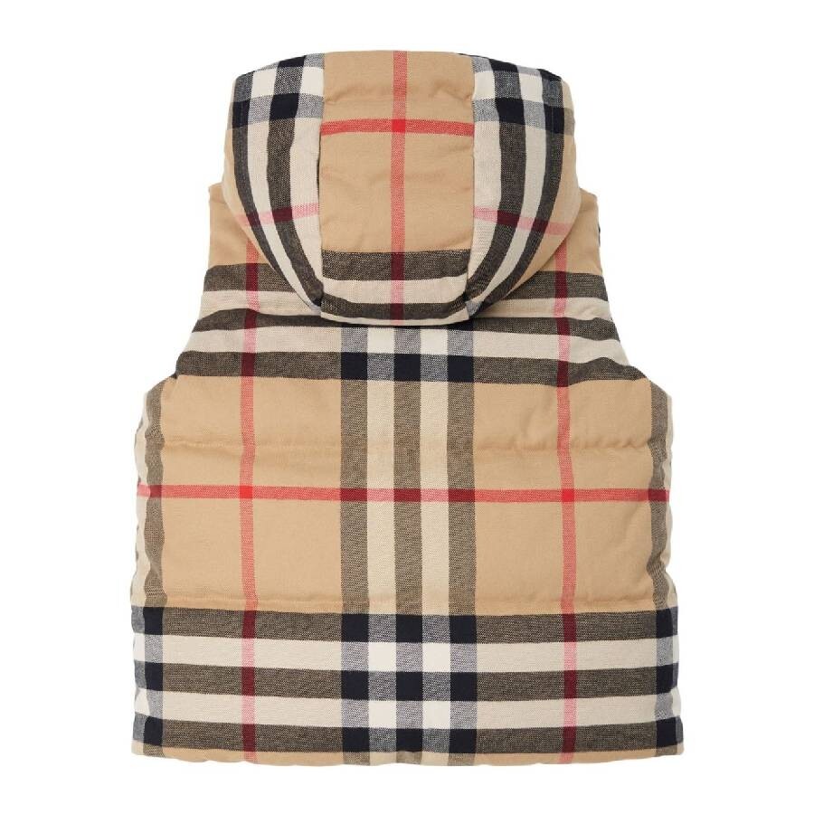Burberry Check-pattern Padded Reversible Gilet In Beige