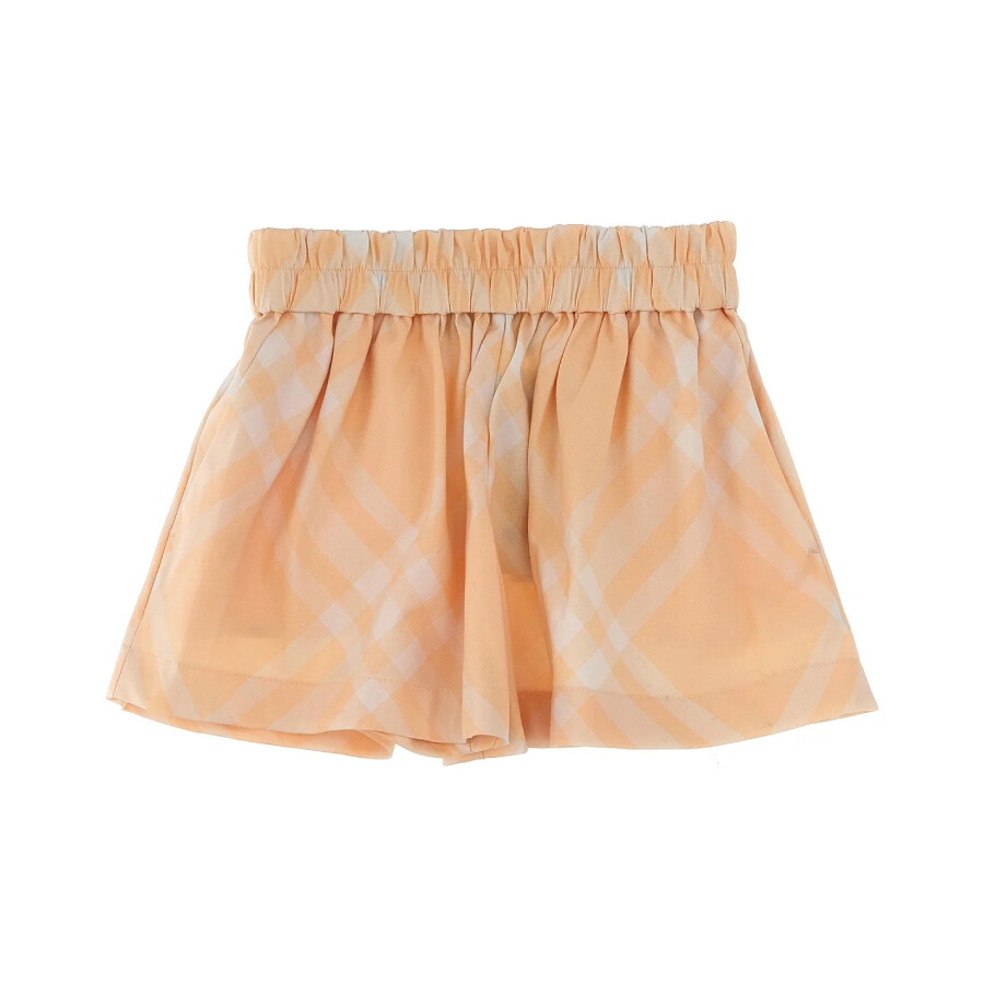 Kids Checked Pattern Gathered Shorts
