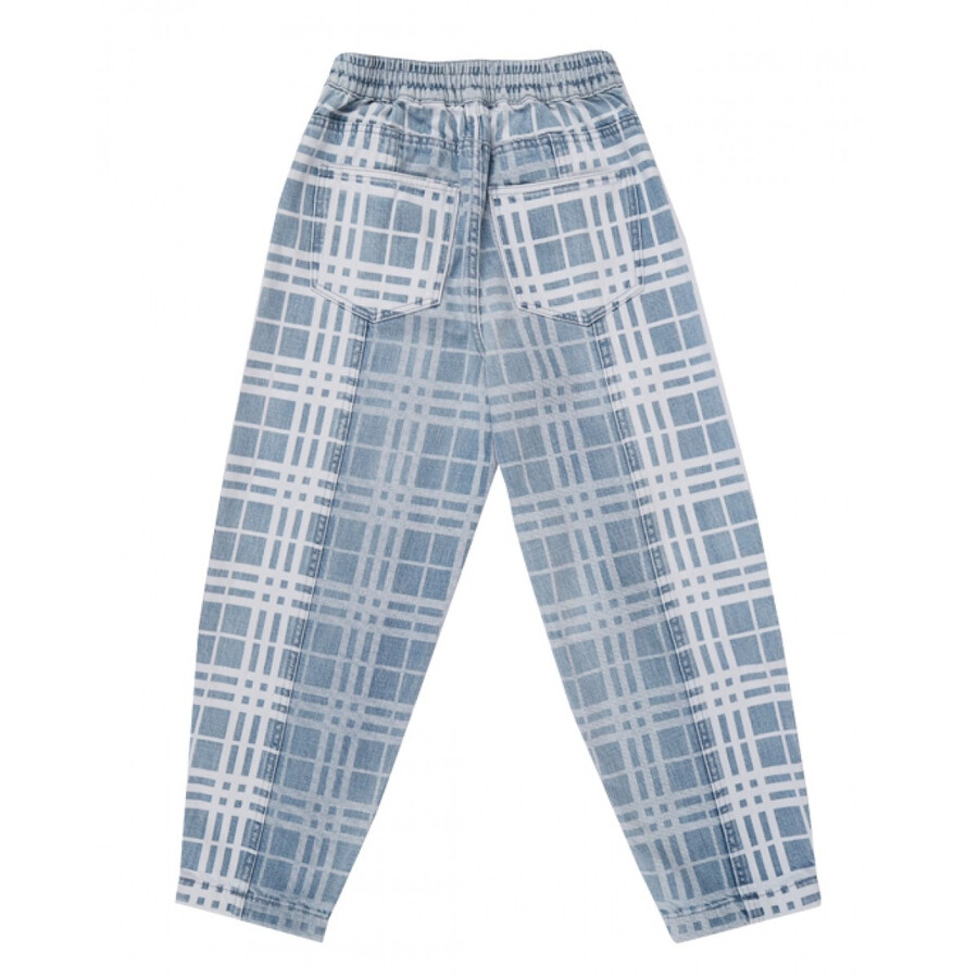 Burberry Kids Check-pattern Tapered-leg Jeans