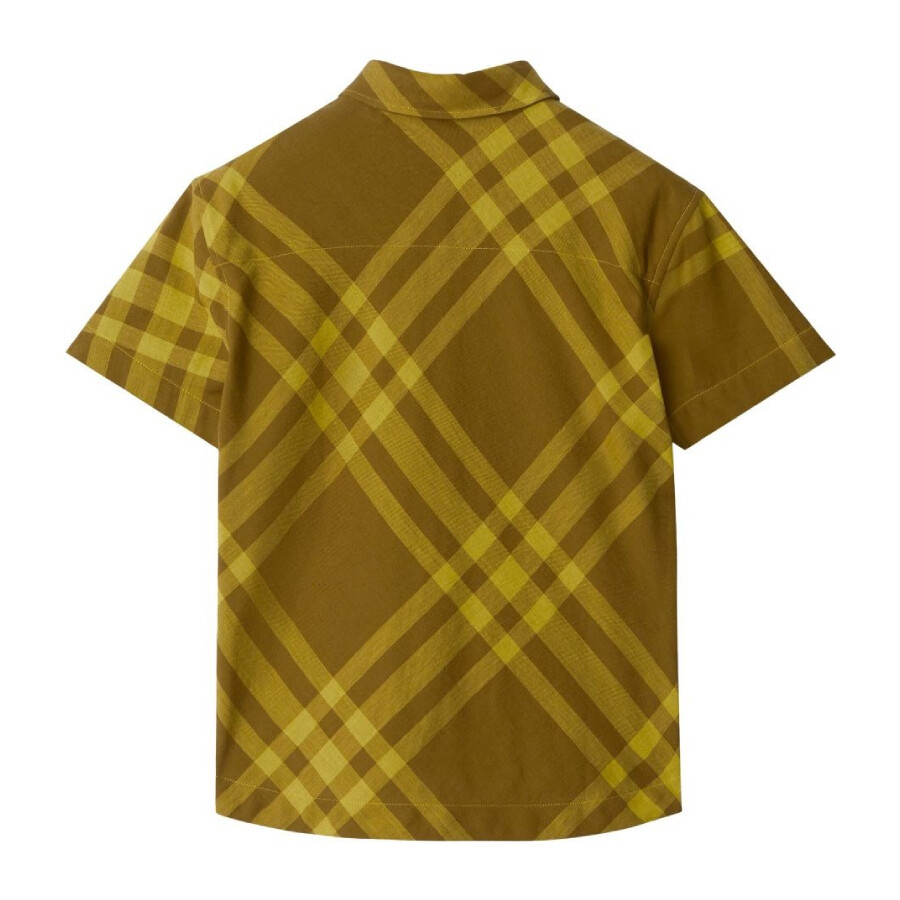 Burberry Kids Classic Collar Checkered Cotton Shirt