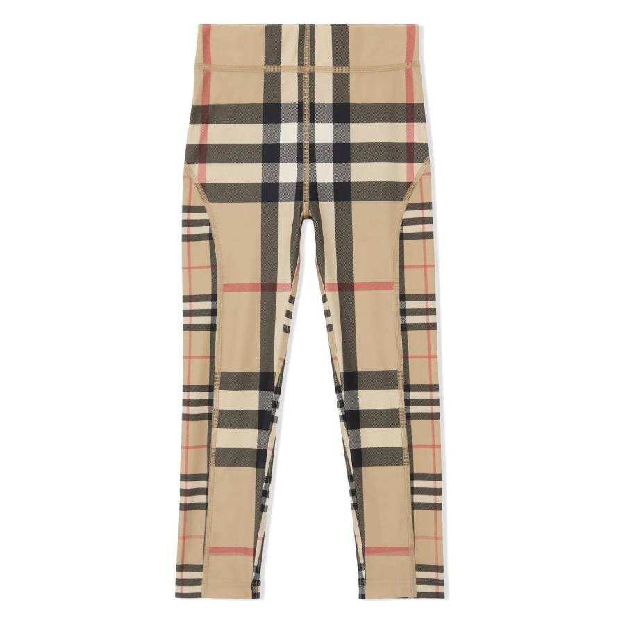 Kids Contrast Check Leggings