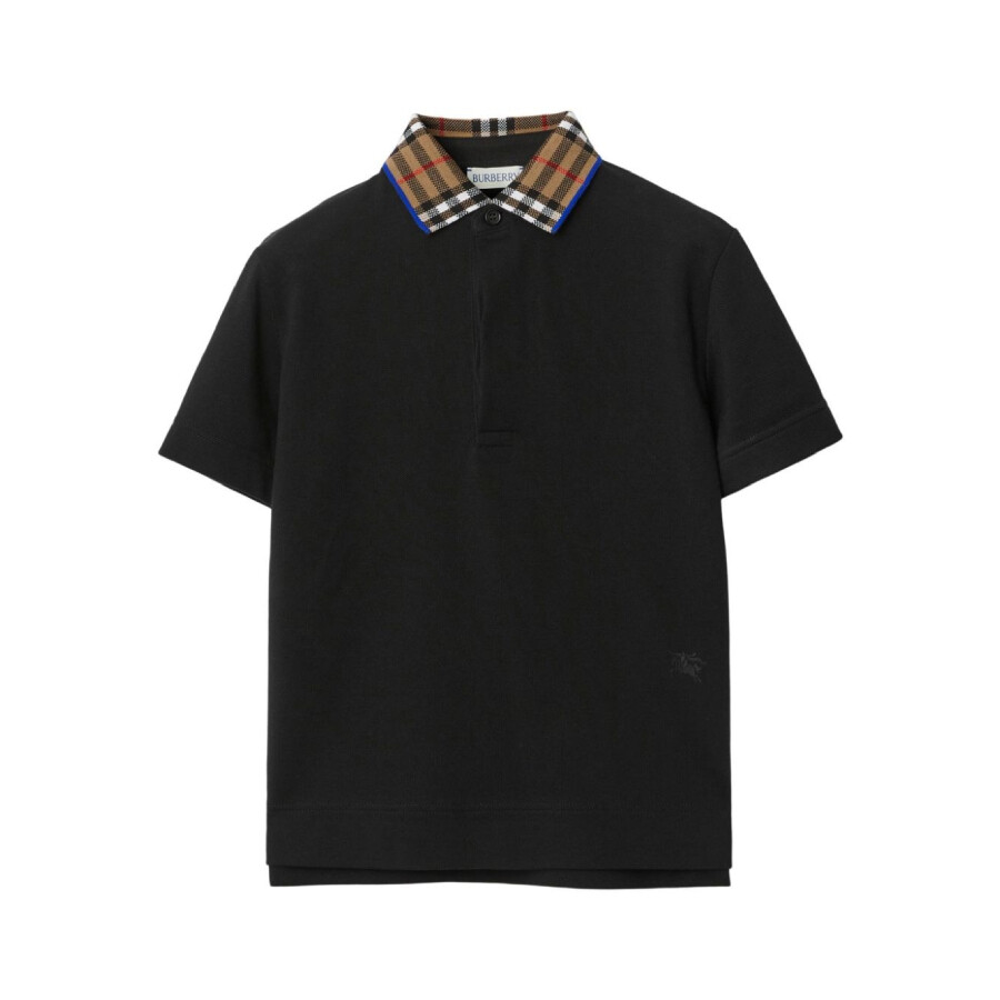 Kids Contrast Collar Short-Sleeved Polo Shirt