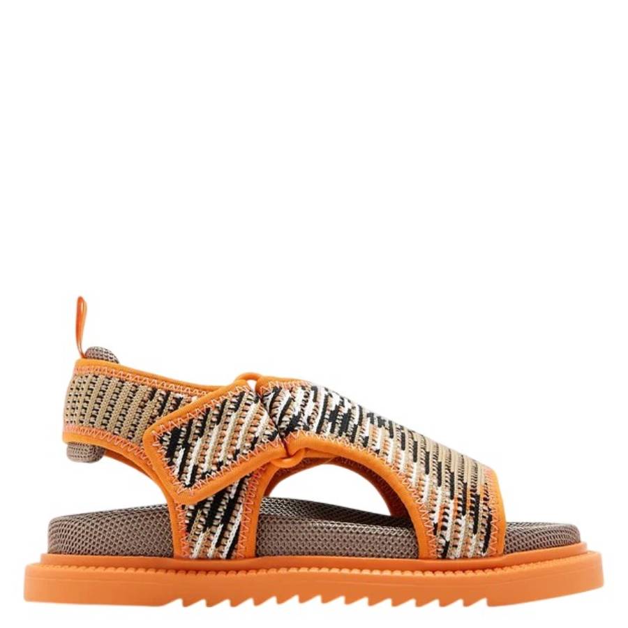 Burberry Kids Cowley Check Sandals, Brand Size 35 (3.5 Kids