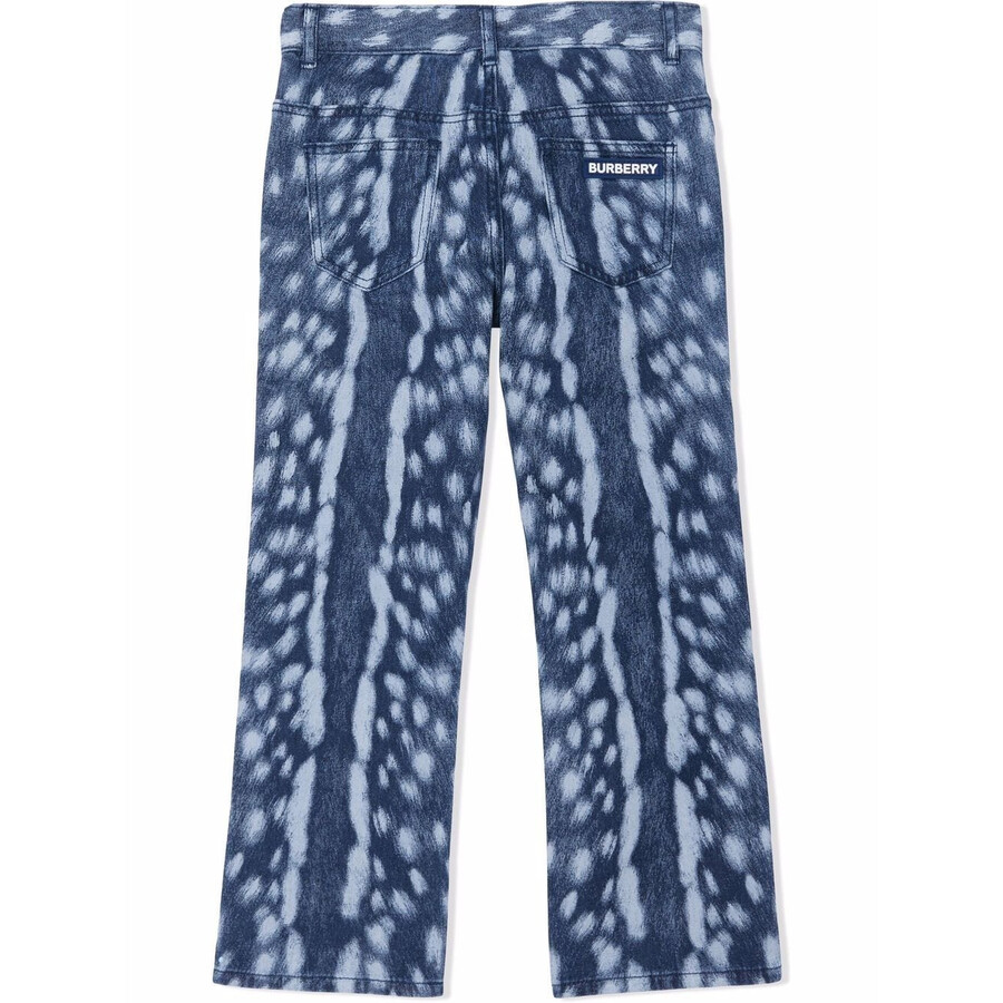 Shop Kids Deer Print Flared Cotton Jeans on Sale at BeyondStyle
