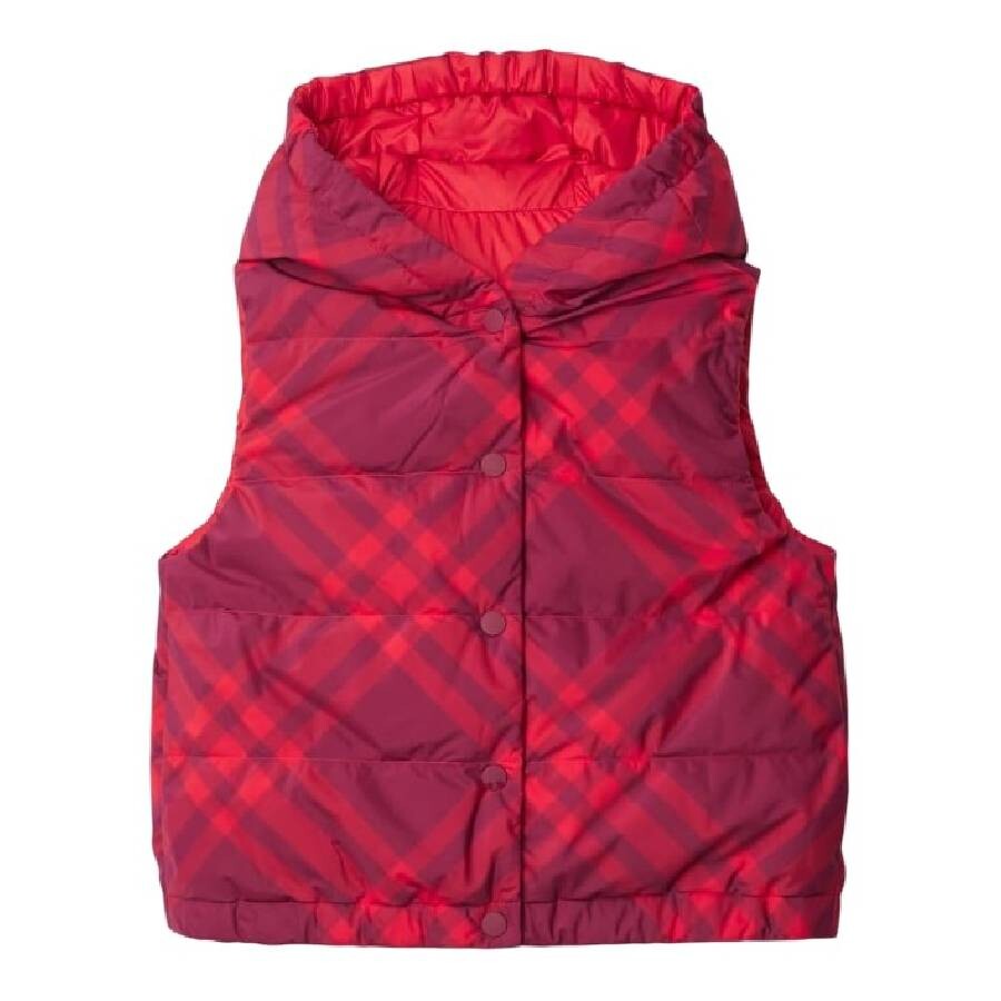 Kids Donna Check Hooded Vest