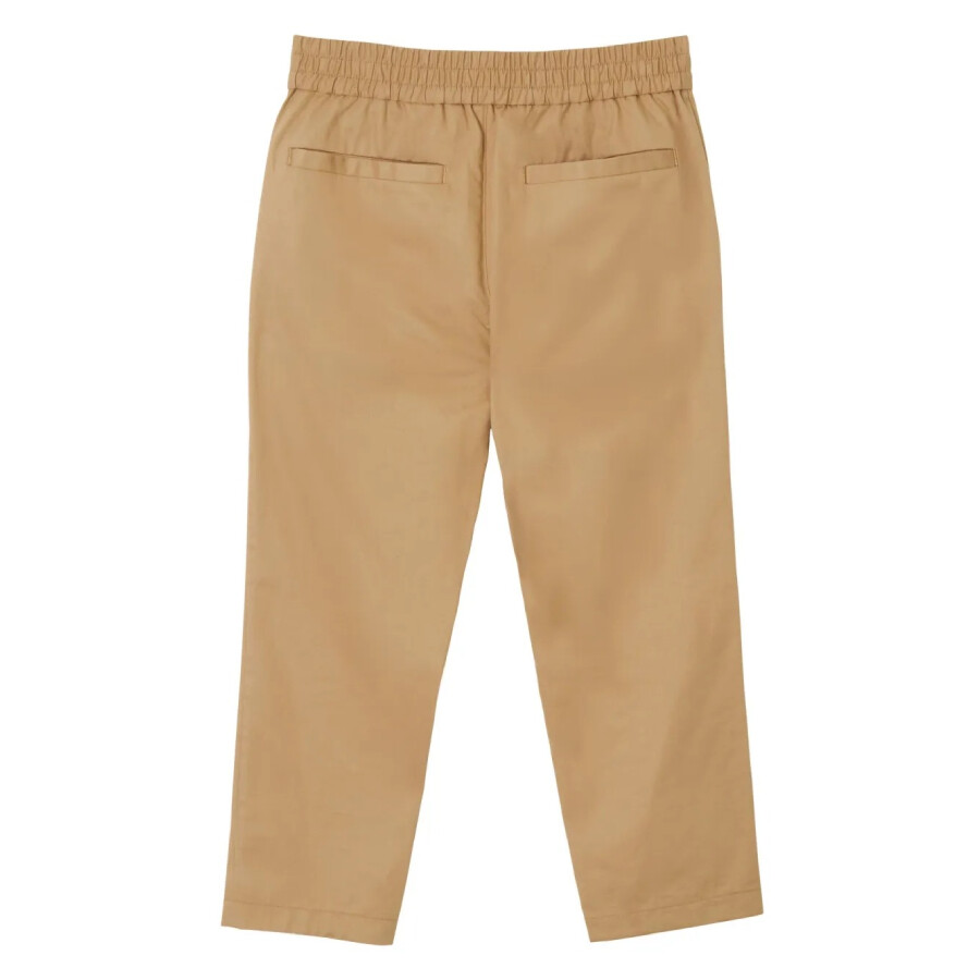 Burberry Ekd Embroidered Straight Leg Pants In Beige