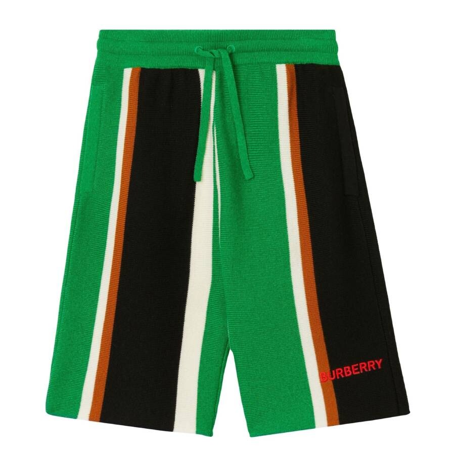 Kids Jaimie Striped Cashmere Shorts