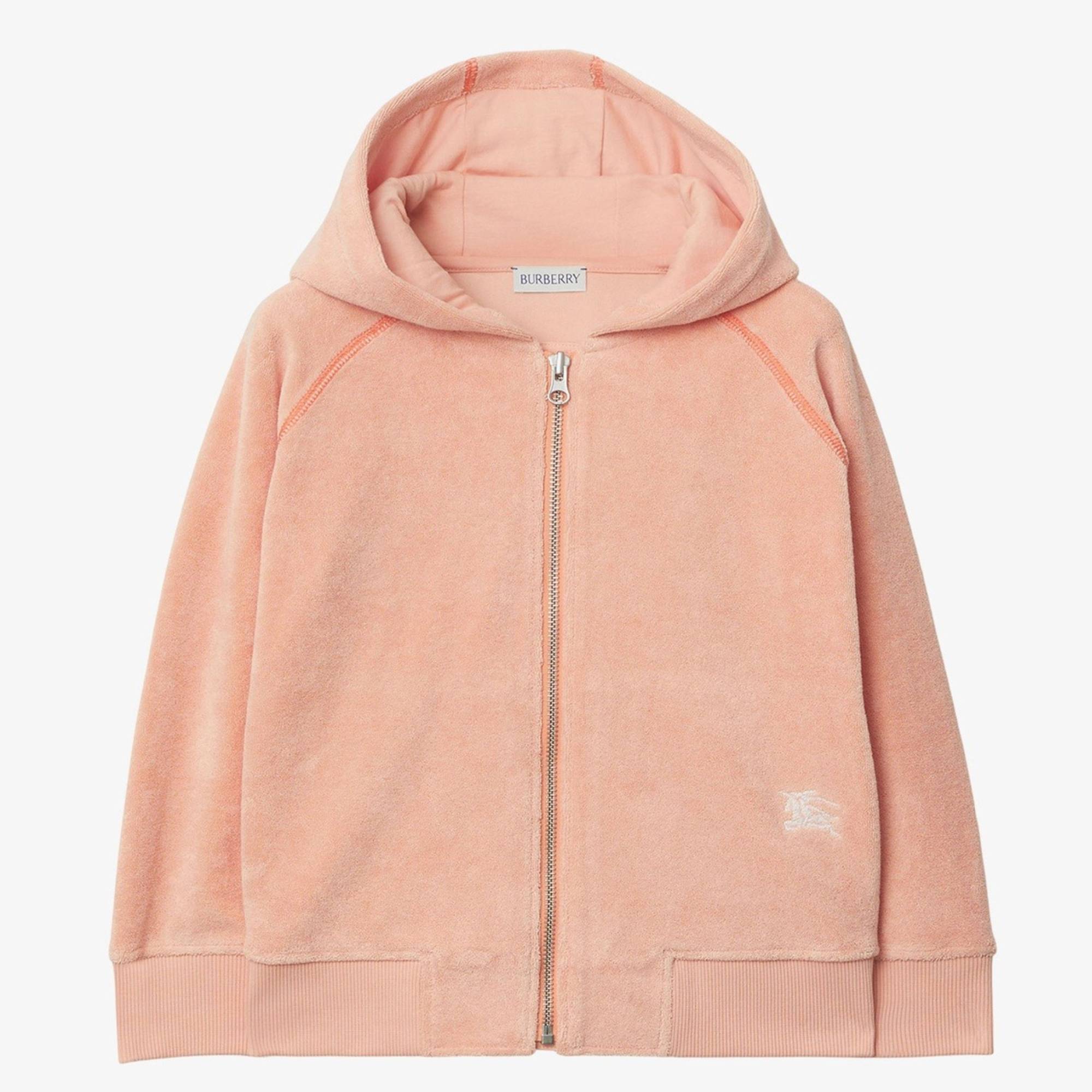 Burberry Kids Logo Embroidered Terry-Cloth Hoodie, Size 3Y 8082028