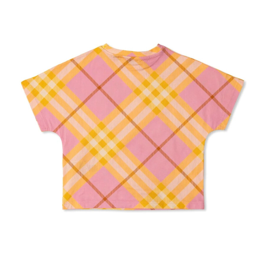 Burberry Kids Nova Check Crewneck Cotton T-shirt