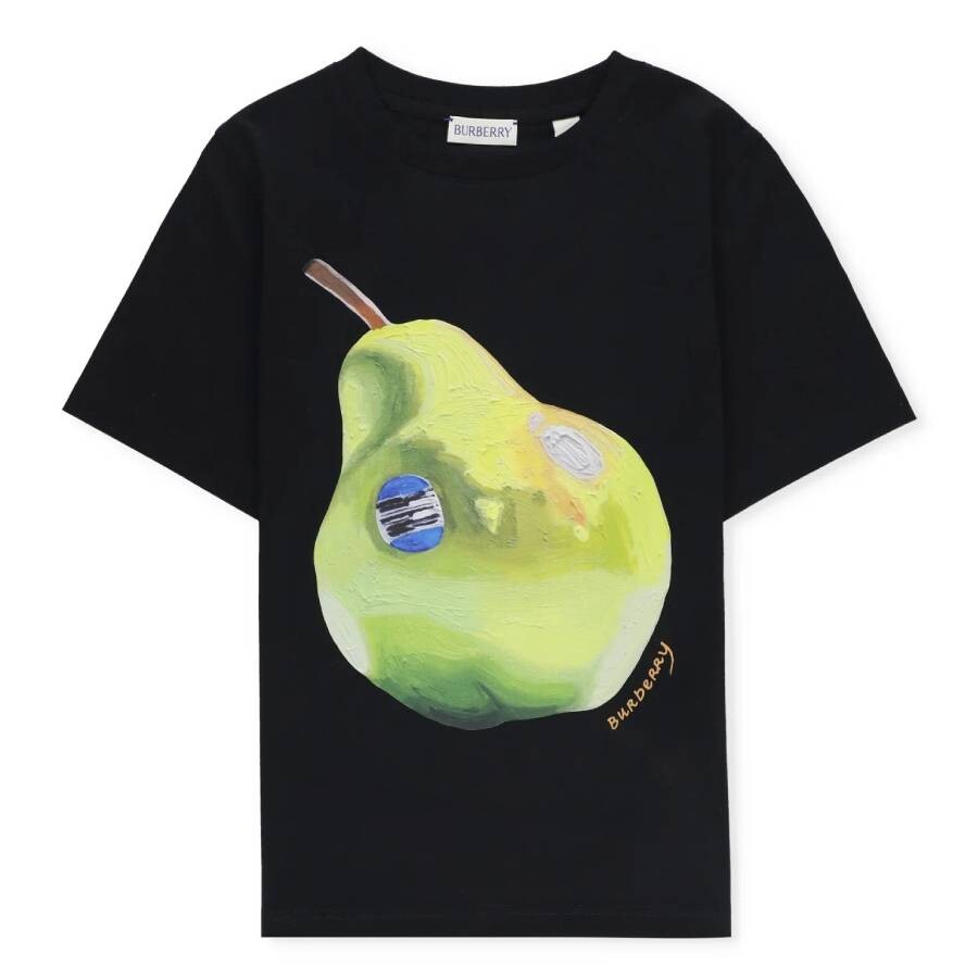 Kids Pear Printed Cotton Jersey T-Shirt