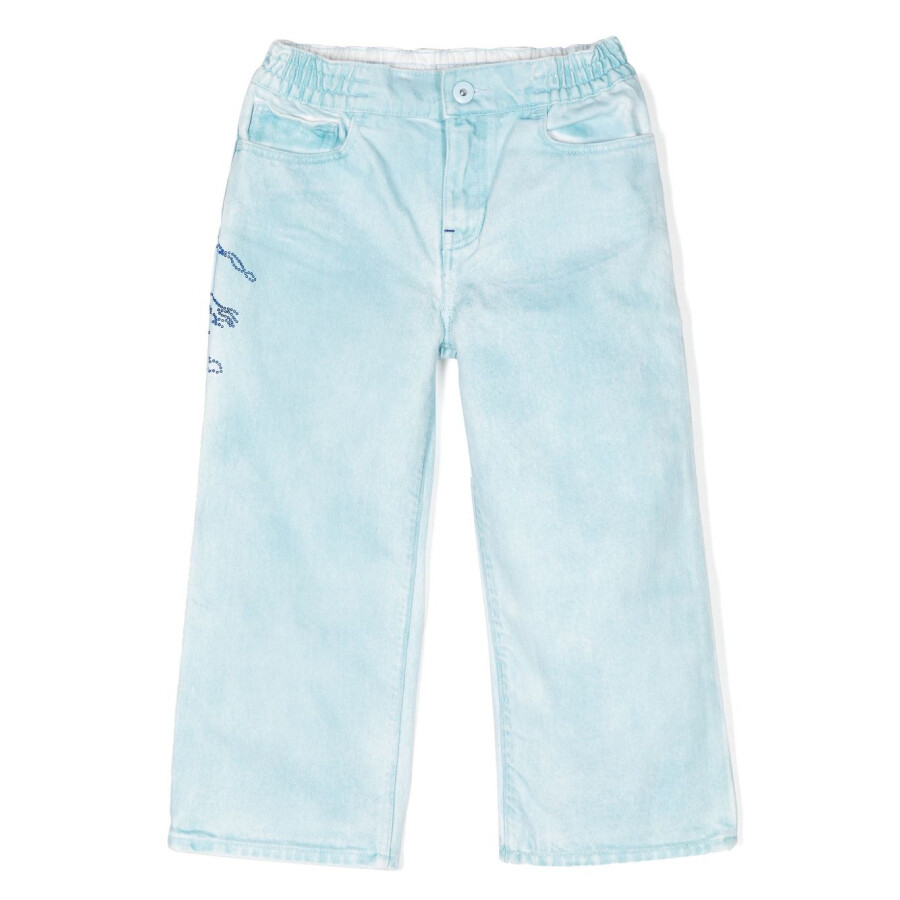 Kids Sequin Embellished Flared Cotton Jeans