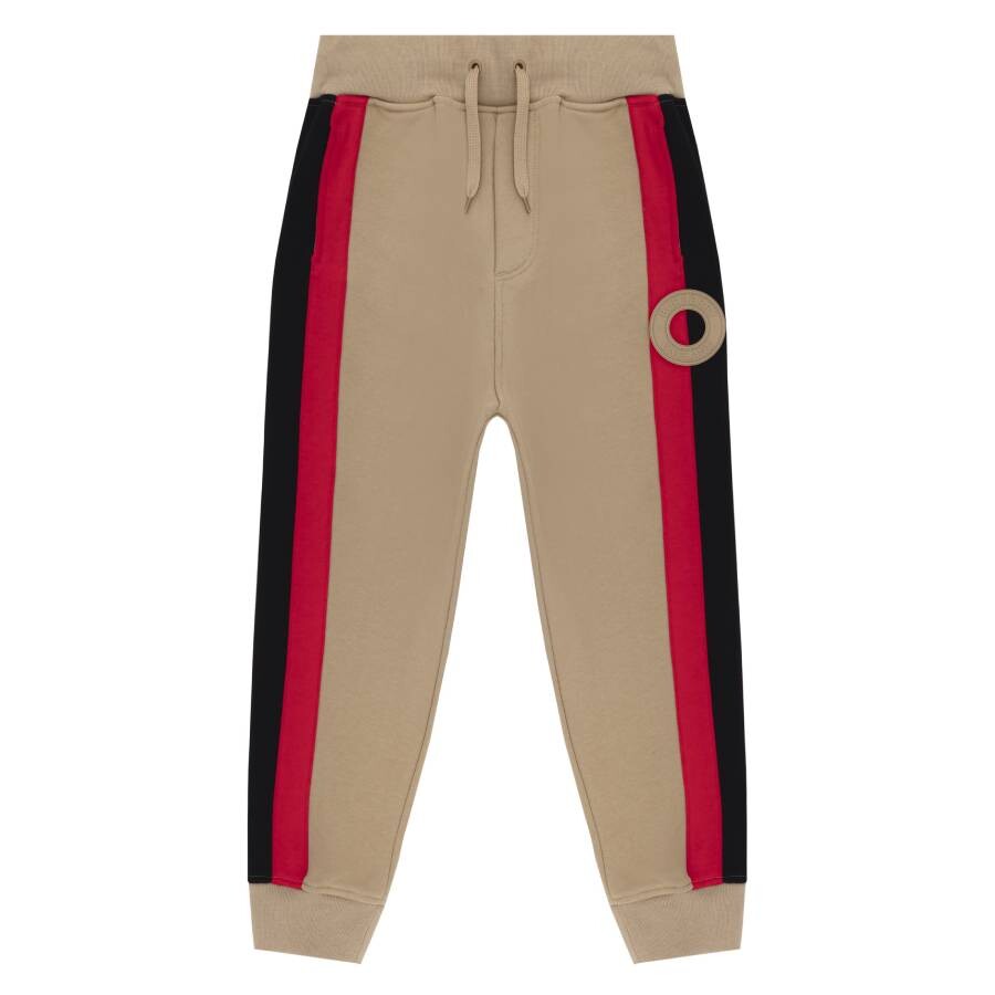 Kids Side Stripe Logo-Patch Track Pants