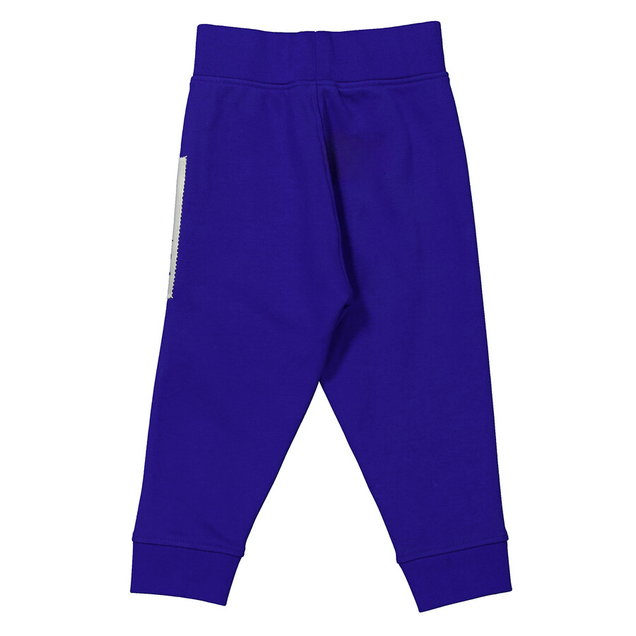 Burberry Kids Sidney Ekd Label Track Pants In Blue