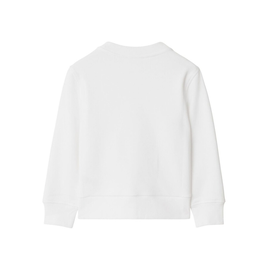 Burberry White Cotton Sweatshirt With Logo Print In White