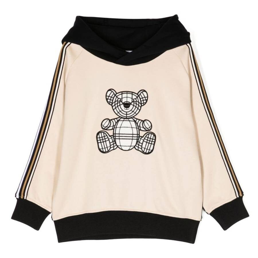 Kids Thomas Bear Applique Cotton Hoodie