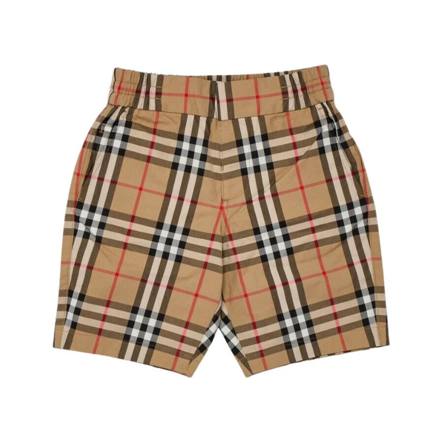 Kids Vintage Check Elasticated Cotton Shorts