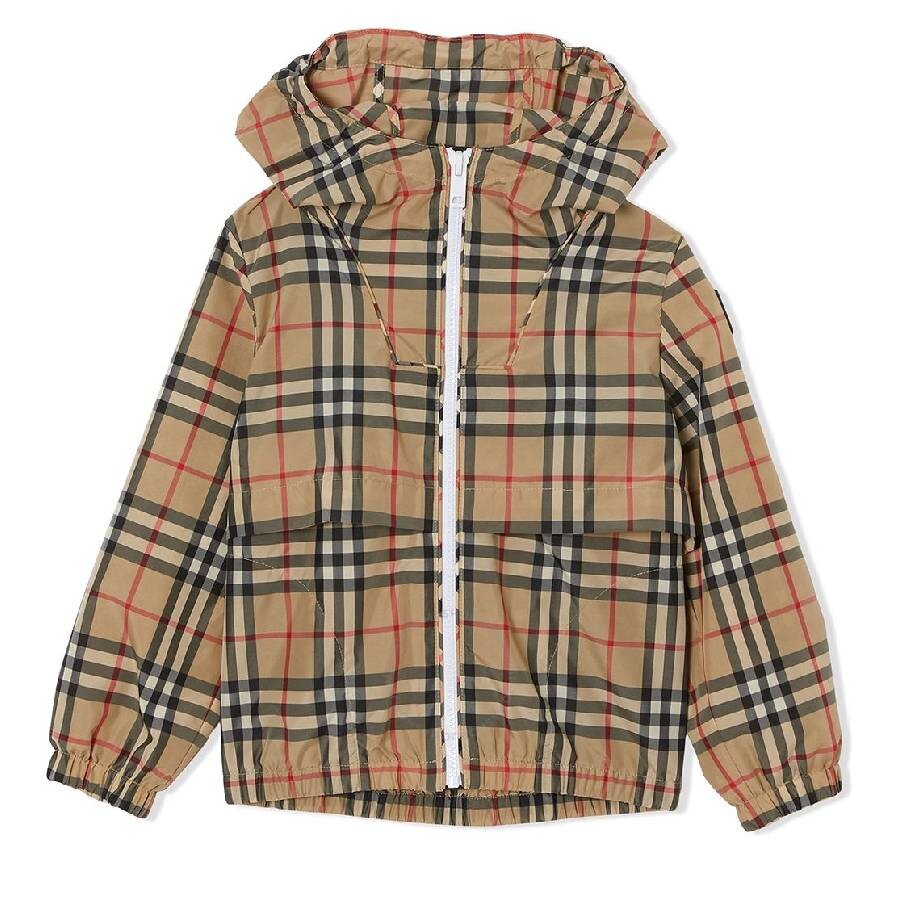 バーバリー　キッズ　14Y Burberry Kids' ARCHIVE BEIGE Check Diamond Quilted Jacket