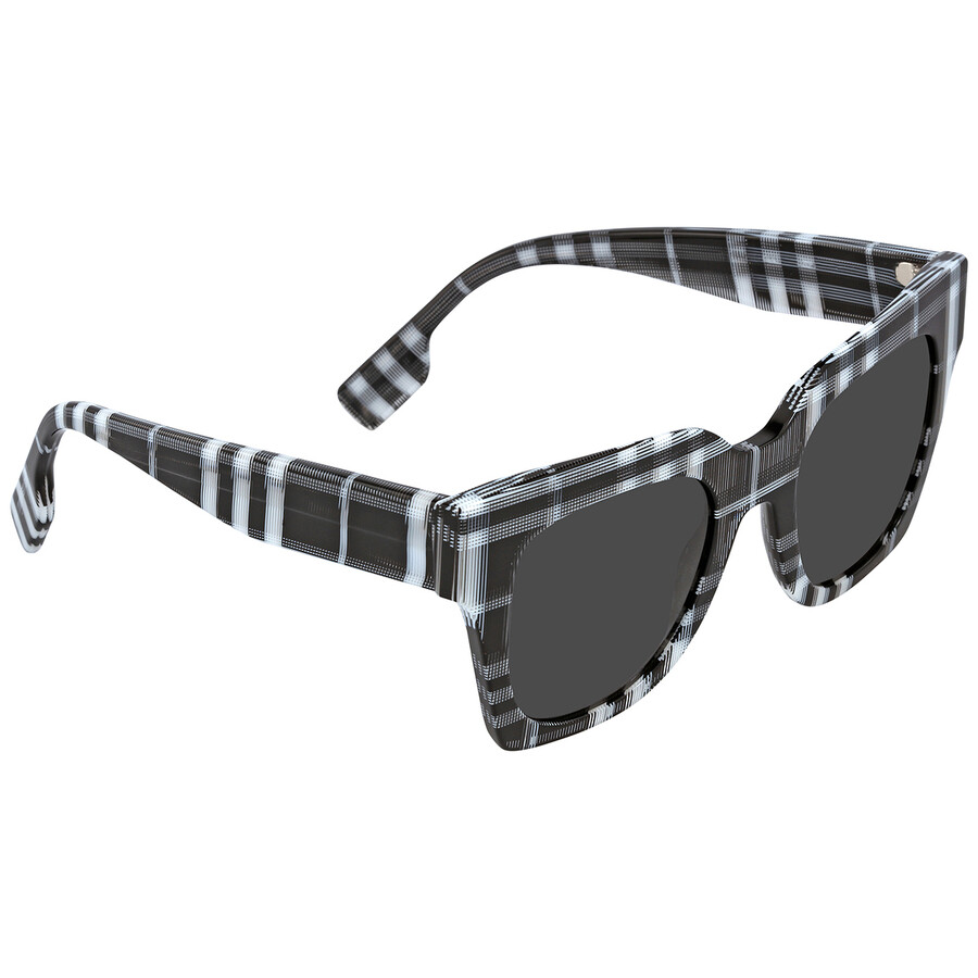 Burberry Kitty Dark Grey Square Ladies Sunglasses Be4364 399487 49 In Grey/red