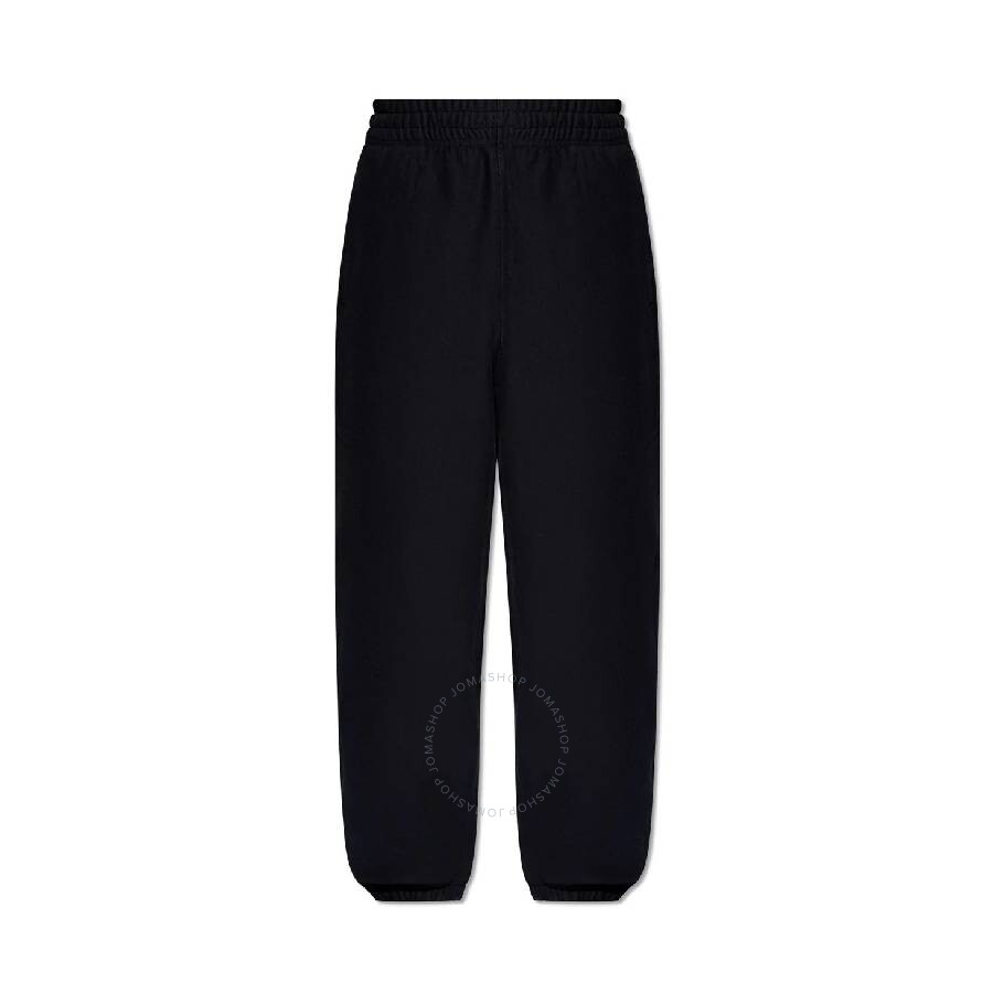Burberry Equestrian Knight Cropped-leg Track Pants In Black