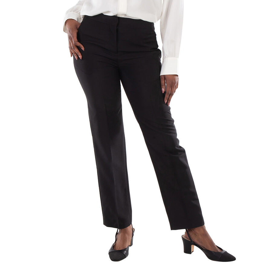 バーバリー レディース パンツ AIMIE 8055448 A1189 Burberry Ladies Black Aimie Tailored Trousers, Brand Size 12