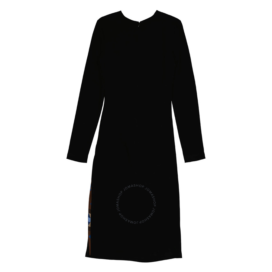 Burberry Bu Ladies Black Aurora Long-sleeved Dress In Black