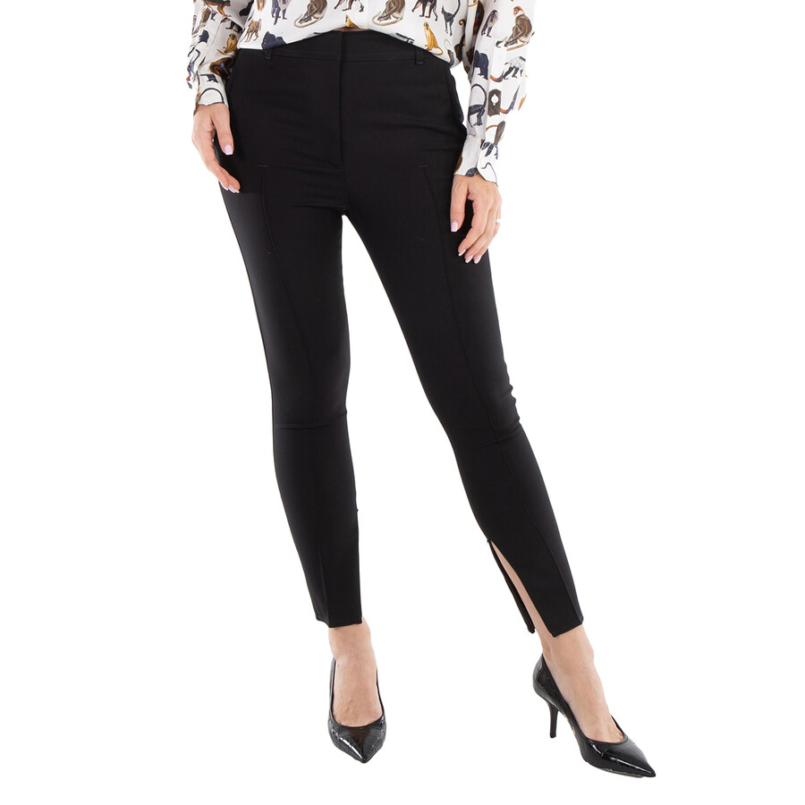 Ladies Black Skinny Stretch Wool Trouser