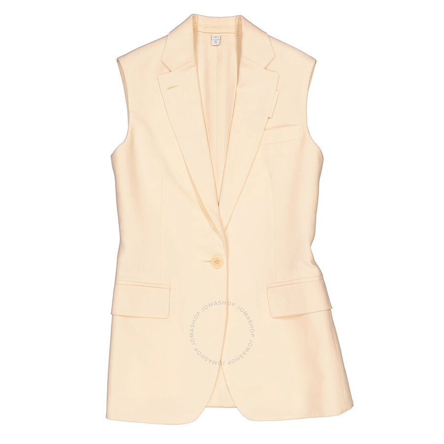 Burberry Ladies Buttermilk Beige Aurelie Tailored Vest In Beige