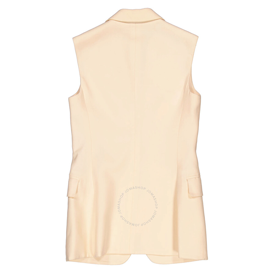 Burberry Ladies Buttermilk Beige Aurelie Tailored Vest In Beige