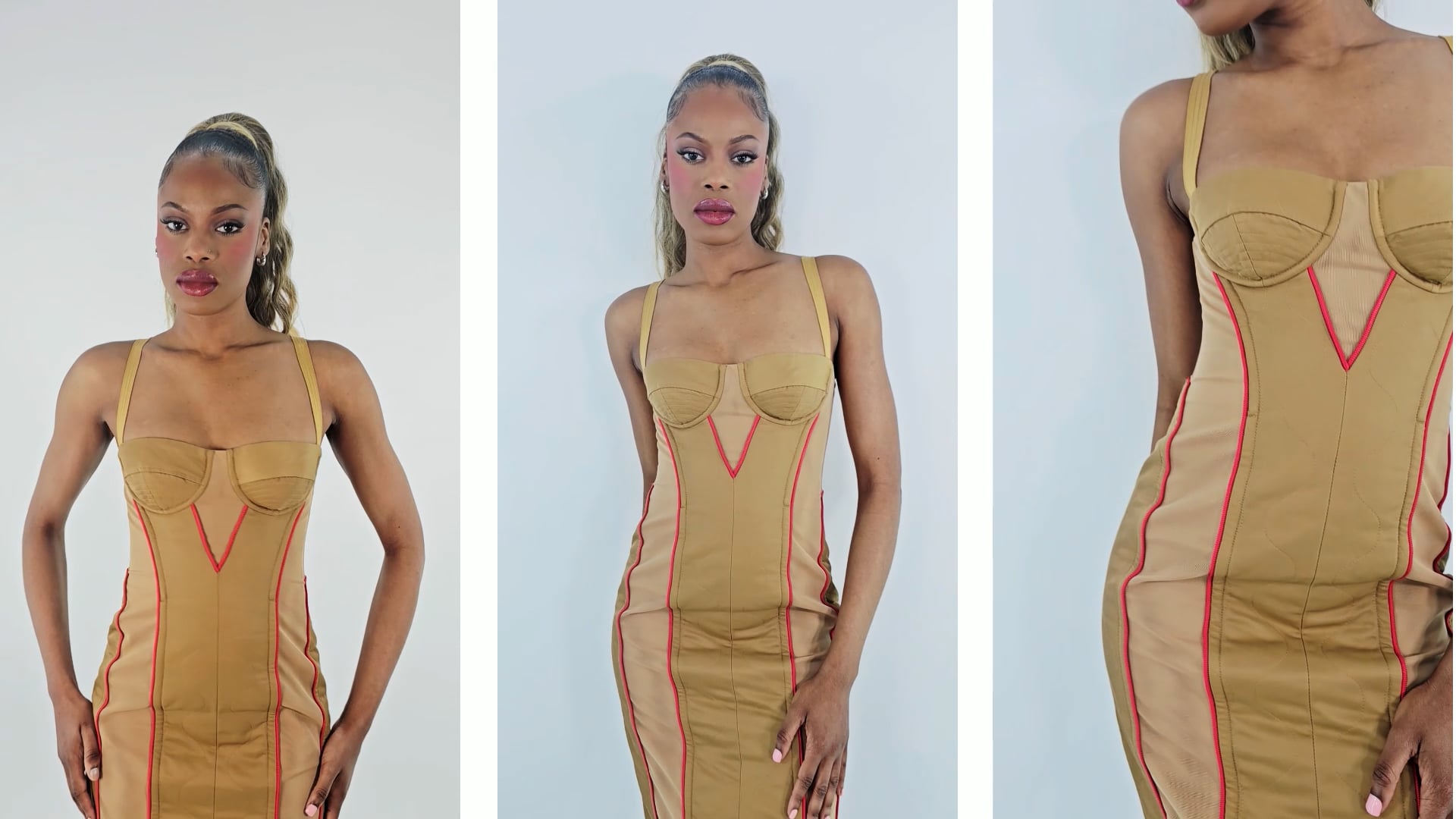 burberry corset dress Ladies Camel Alanis Mini Colour:PLUM MaterniChic Women's Light Blue SCV020832_B_S Midi dress The fitted silhouette is