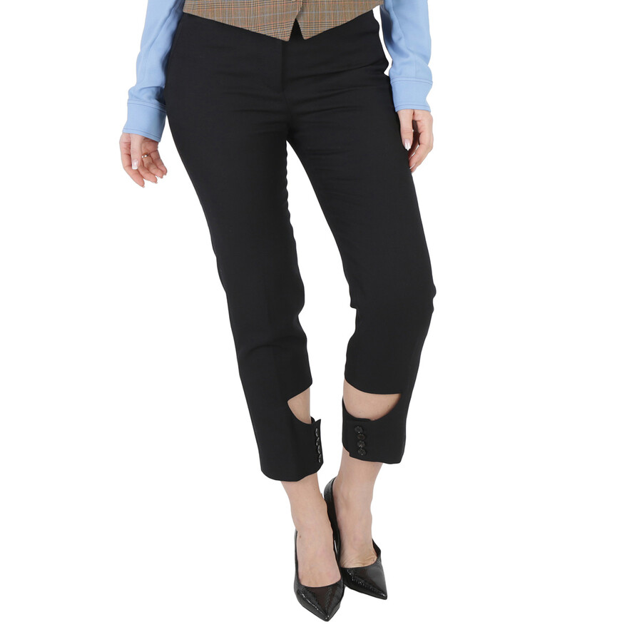 Cut-Out Detail Tailored Trousers