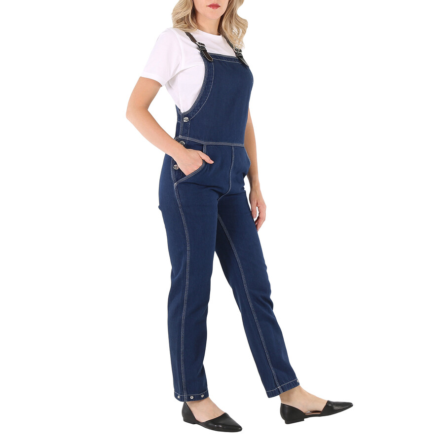 Shop Burberry Ladies Dark Canvas Blue Jumpsuit