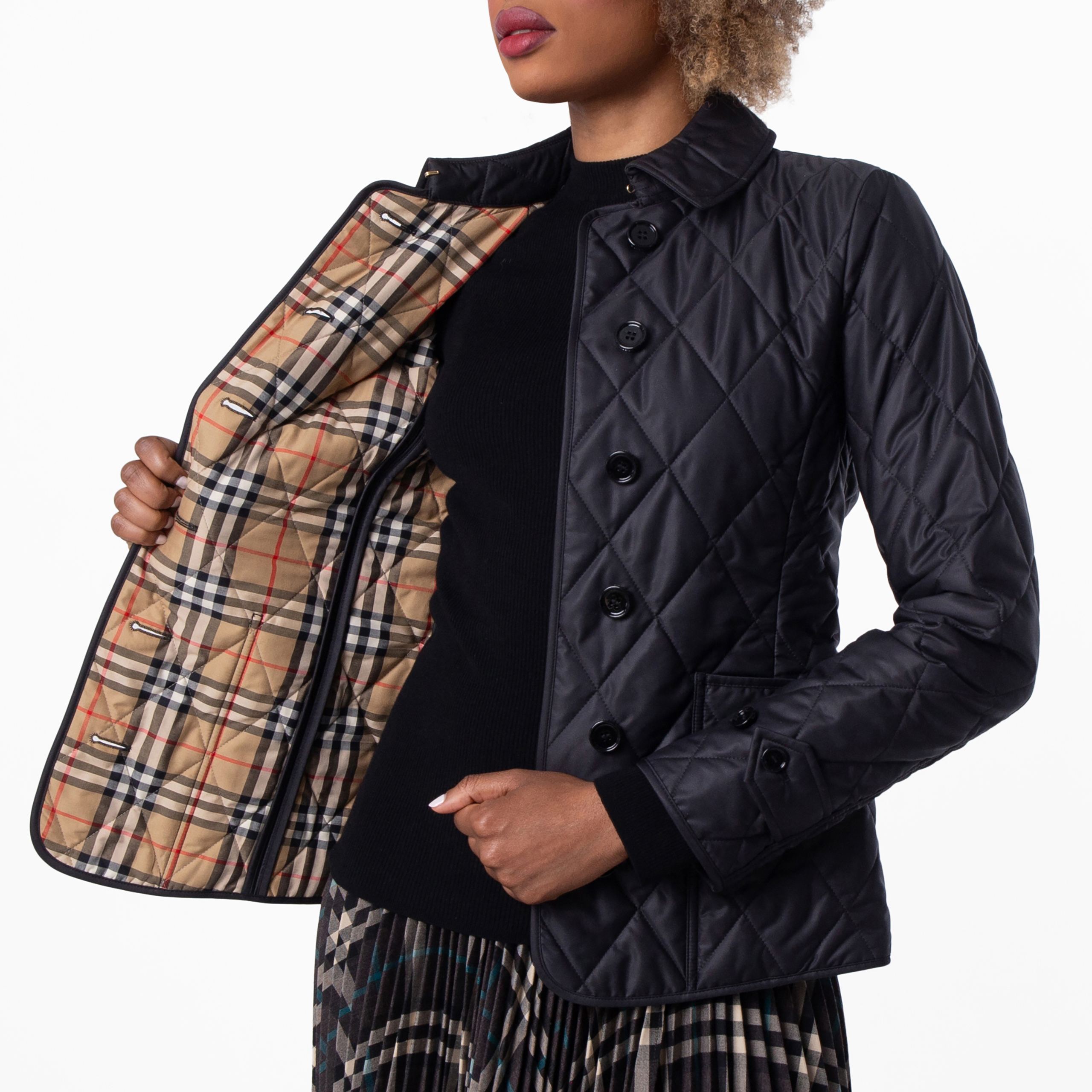Burberry Ladies Fernleigh Quilted Diamond Jacket, Size XXXS