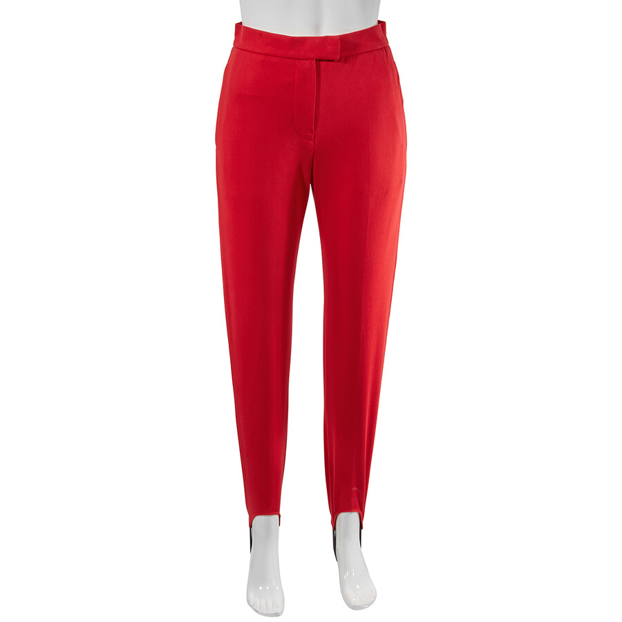 Shop Burberry Ladies High Waisted Jodhpurs In Bright Red