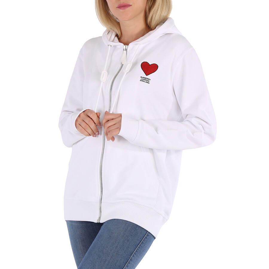 Mua Ladies Marlley White Heart-Embroidered Hoodie chính hãng 2025