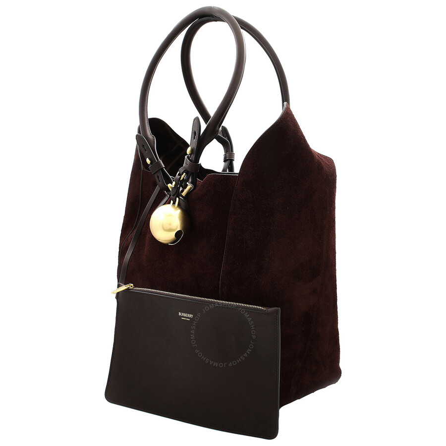 Burberry Ladies Suede Medium Shield Top Handles Tote