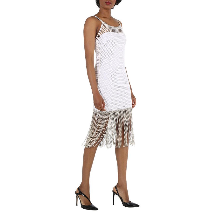 Burberry Ladies White Osanna Fishnet Dress