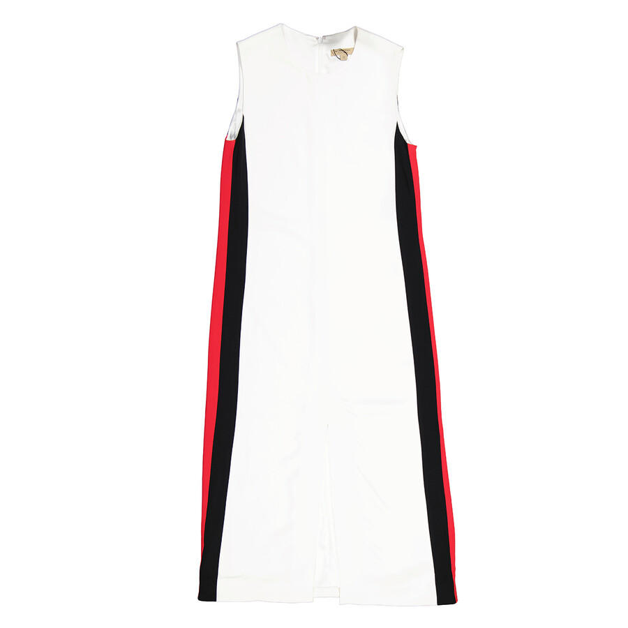 Ladies White Roundneck Sleevless Dress