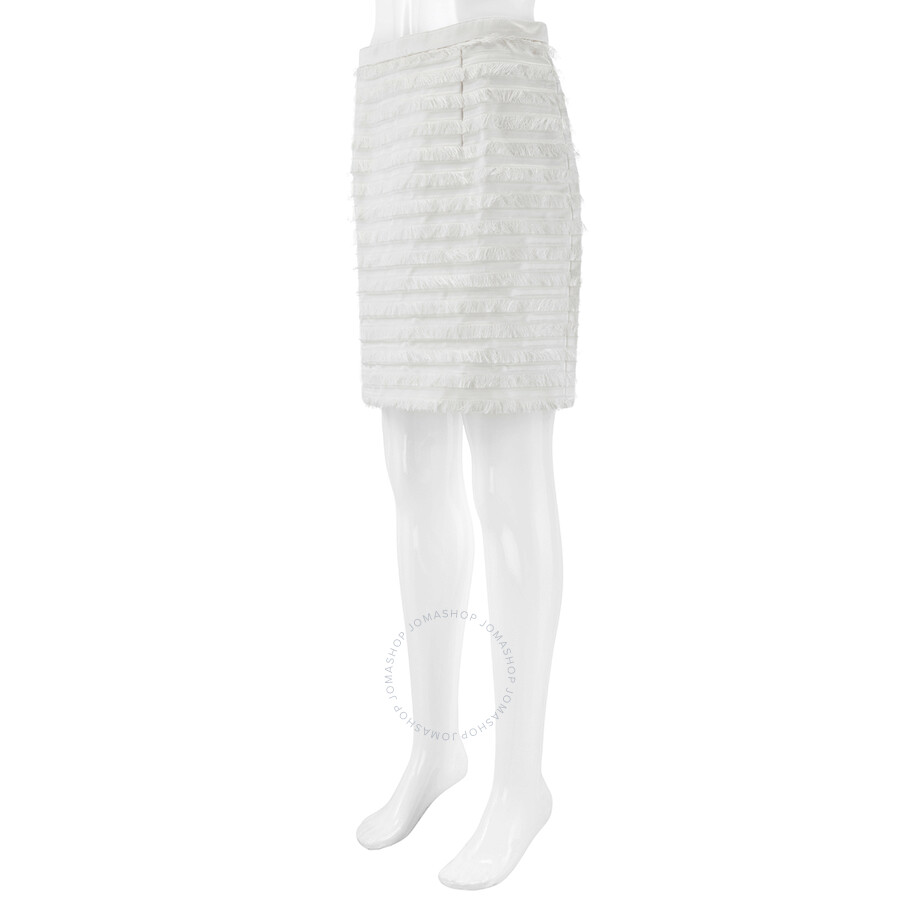 Burberry Layered Cotton And Silk-blend Skirt In White